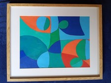 Tableau Peinture Acrylique Sur papier signé