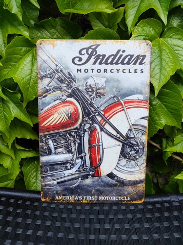 Plaque métal moto - , indian