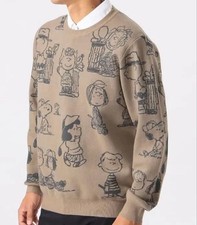 Pull en tricot jacquard beige