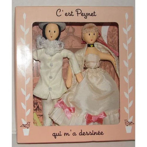 Poupées couple pierrot et - pierrot,