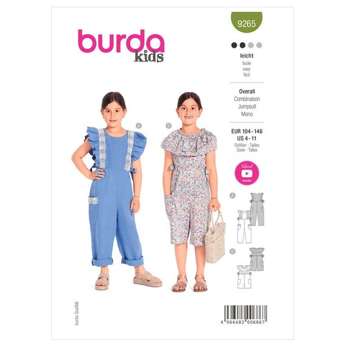 Burda b9265 combinaison - burda,