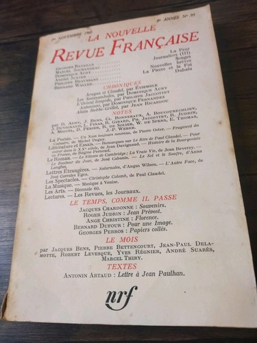 Nouvelle revue française - revue,