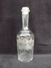 ancienne carafe bouteille soufflé moulé marqué publicitaire pour l absinthe 1900