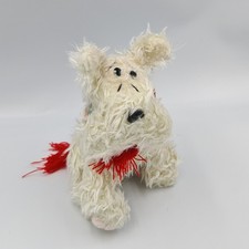 Ancienne peluche chien blanc