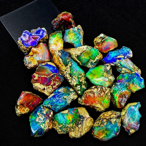 Opale noire naturelle brute - opale,