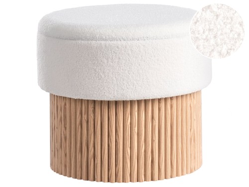 Pouf rangement bouclé - de,