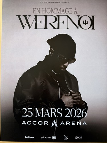 Affiche concert bercy werenoi - affiche,