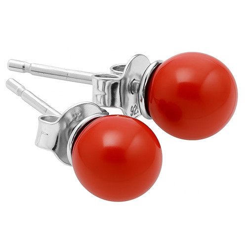 Ohrstecker jaspe rouge - jaspe,