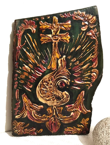 Panneau religieux ancien - religieux,