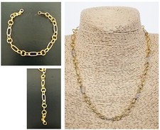 Parure Homme Femme Bracelet Collier or Jaune Blanc 750 18KT Collier Or Femme