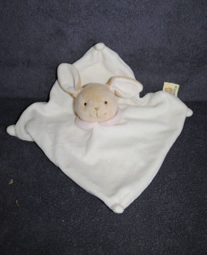 Peluche doudou plat lapin - peluche,