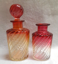 2 FLACONS  EN CRISTAL DE BACCARAT MODÈLE BAMBOU