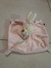 DOUDOU PLAT LAPIN ROSE TEX