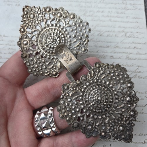 Boucles cape argent enorme - boucles, de