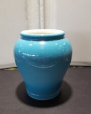 Vintage Teal Color Pottery vase Fortnum & Mason London