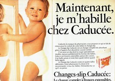 Publicité Advertising 018  1979  Caducée (2p) change-slip bébé couches