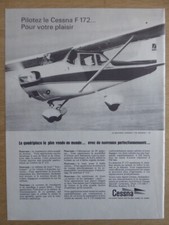 12/1966 PUB AVION CESSNA F 172 AIRCRAFT FLUGZEUG ORIGINAL FRENCH  AD