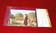 Carte postale puzzle Village du Niger par Air Afrique Dans sa pochette Courrier