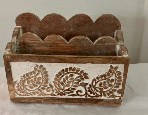 Carved wood desk - wood,