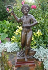 Statue "LE SAUVETEUR" signée P. BOBBIAS, en régule, Hauteur 56,5cm, en bon état