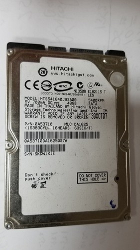 Hitachi hts541640j9sa00 40gb - hts541640j9sa00,