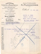1943 SOCIETE LYONNAISE DE CONSTRUCTION DE MACHINES AGRICOLES ANCIENS ETS S PL