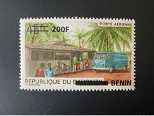 Benin 2008 - 2009 Mi. 1524 Surchargé VW Volkswagen Van auto vélo Bicycle voiture