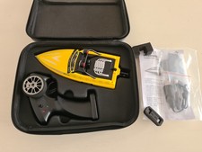WLtoys WL917 yellow RC jet boat new 2.4GHz high speed with LED & hard carry case