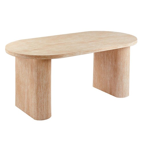 Table ovale effet travertin - effet,