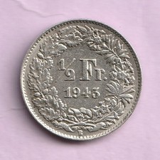 WW2, 1/2 Franc Argent, SUISSE