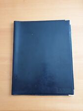 Porte documents Adecco rigide en cuir noir intérieur tissu moiré