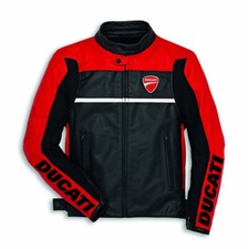 Ducati Hommes Moto Cuir Courses Armure Protecteur Sport Réplique Veste Motard