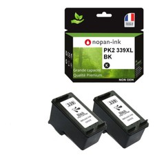 339XL fabriqué en France, 2 Cartouche d'encre compatible pour HP 339 XL Noir C87