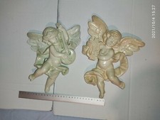 2 angelots en plâtres a fixer