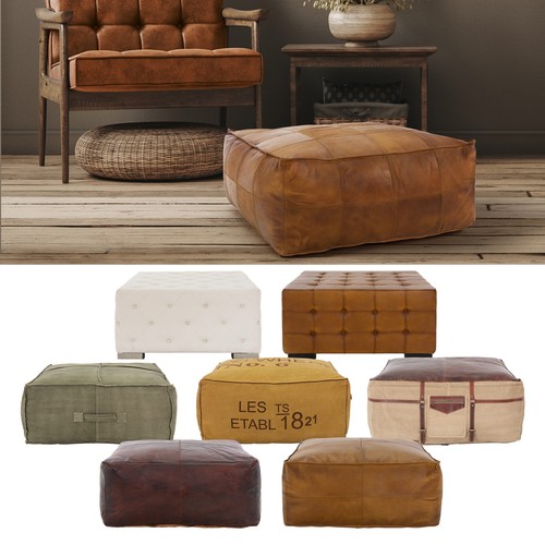 Tabouret pouf xxl salon - tabouret, de