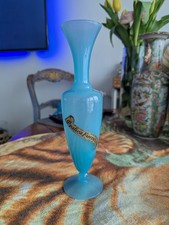 Ancien vase opaline - bleu,
