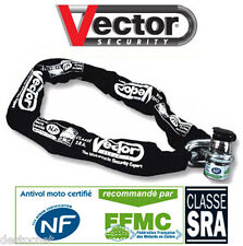 Antivol VECTOR ChaineØ14 NF FFMC Homologue SRA moto scooter quad 1.80 M certifie