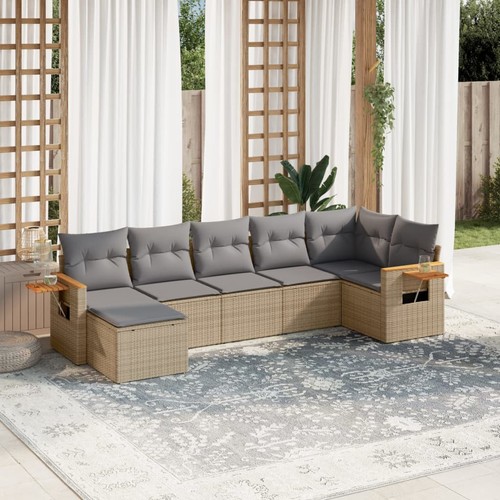 Salon jardin avec coussins - jardin,