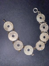 Bracelet de 8 Pièces 5 Cts Francs 1923 à 1939 en Argent Massif ?