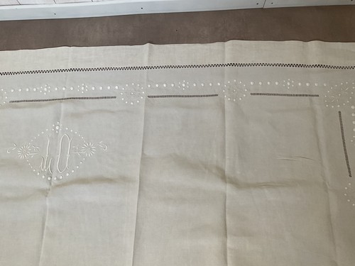 Beau drap brodé - drap, 3,10m