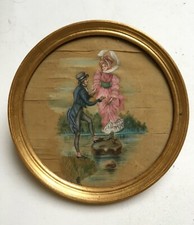 Peinture sur soie monogramme - sur,