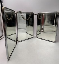 Ancien miroir de barbier triptyque des années 20-30's