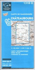 Carte de Randonnée IGN - Top 25 N°1318 O - Châteaubourg - Eds. IGN - 2003