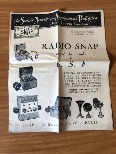 Ancien journal tsf - -, radio