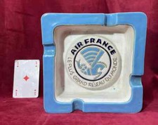 RARE ASHTRAY CENDRIER AIR FRANCE PUBLICITAIRE AVION AVIATION AVIATEUR 1950 50's