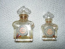 DEUX FLACONS VIDES PARFUM L'HEÜRE BLEÜE DE GÜERLAÎN AVEC BOITE TRES BON ETAT