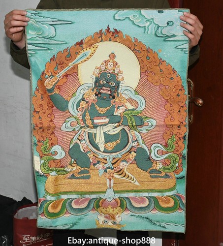 Old tibet cloth silk mahakala - tibet,