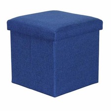 Pouf De Rangement Pliable Organisateur Banc Repose-Pieds Table Basse Cube