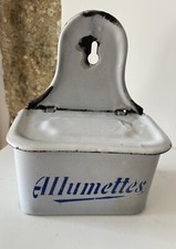Ancienne boite a ALLUMETTES en tôle émaillée Émail Enamel Collection Cuisine
