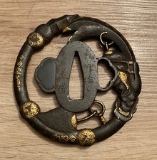 TSUBA JAPONAIS  ÉPOQUE EDO XIXème - Lance Naginata